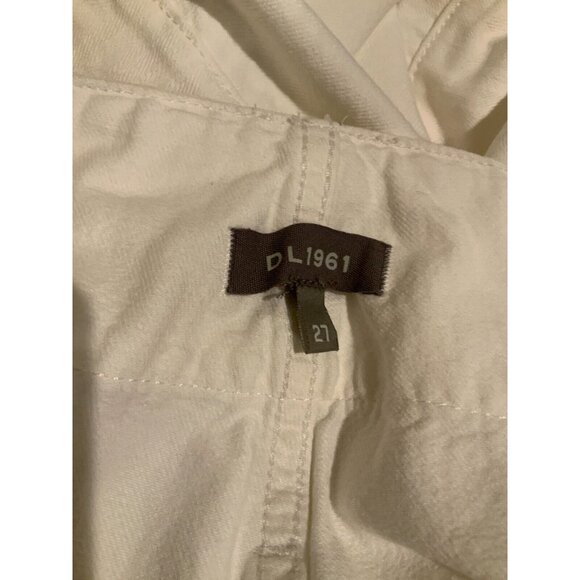 DL1961 White Denim "Susie" High Rise Paperbag Belted Jeans, Size 27 - Picture 8 of 8